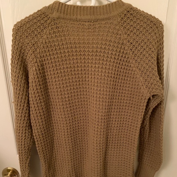 Brown Woven Print Sweater - Picture 2 of 2